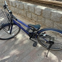 自転車　24インチ　黒×青色