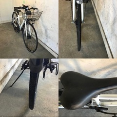 385□岐阜発　△NESTO/クロスバイク/SCORTO/6061/6段変速/ホワイト/走行確認/700c/420mm/防犯登録有り/現状品　R5.10/23□v