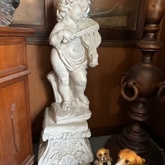 ガーデニング 天使 オブジェ　バイオリン　置物　