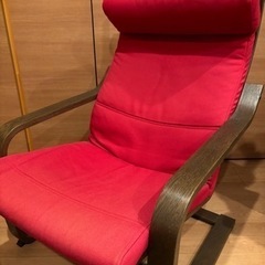 IKEA POÄNG/ポエング　椅子２脚・オットマン１脚セット