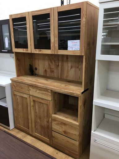 ★ジモティ割あり★ 隈木工所 食器棚  W120×D47×H183 クリーニング済み SJ5861