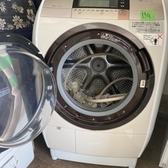 NO 134❗️ 福岡市内配送設置無料 日立 HITACHI ビッグドラム ななめ型ドラム式洗濯乾燥機（11.0kg） 左開き シャンパン BD-V9800L N