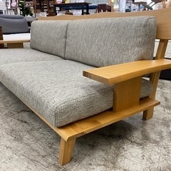 【愛品館 江戸川店 ソファ】NITORI（ニトリ）ウッドフレーム3Pソファ ID:156-019714-007
