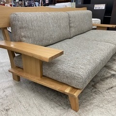 【愛品館 江戸川店 ソファ】NITORI（ニトリ）ウッドフレーム3Pソファ ID:156-019714-007