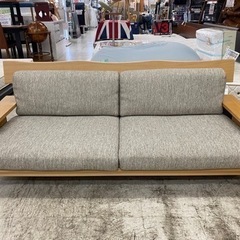 【愛品館 江戸川店 ソファ】NITORI（ニトリ）ウッドフレーム3Pソファ ID:156-019714-007