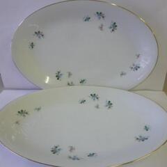 2枚セット オールドノリタケ 大皿 オーバル 日本陶器会社