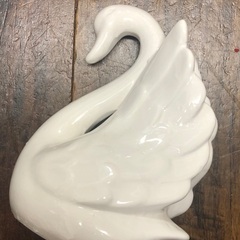 白鳥　プラントポット　陶器