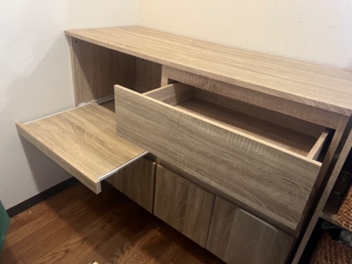 LOWYAキッチンカウンター オーク 送料込】LOWYA キッチンカウンター