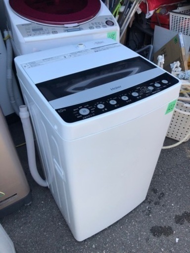 NO 122❗️福岡市内配送設置無料　2020年式 ハイアール 4.5kg 全自動洗濯機 ブラックhaier JW-C45D-K
