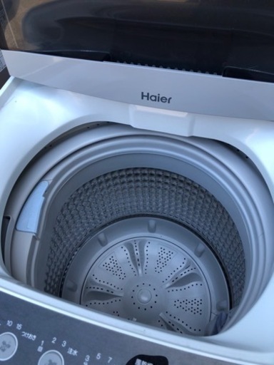 NO 122❗️福岡市内配送設置無料　2020年式 ハイアール 4.5kg 全自動洗濯機 ブラックhaier JW-C45D-K