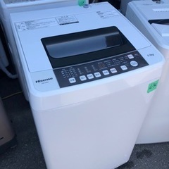 NO 124❗️配送可能ハイセンス 全自動 洗濯機 4.5kg HW-E4502 本体幅50cm 最短10分洗濯 ふたり暮らし ホワイト/ホワイト