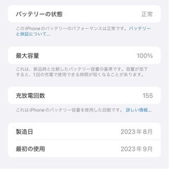 iPhone 15 Plus 128GB バッテリー100% Black 黒　アイフォン　スマートフォン 