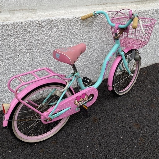 アースマジック 20インチ 自転車　ピンク\u0026エメラルドグリーン