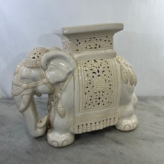 象　陶器　花台　プランター　ガーデン　縁起物　レトロ
