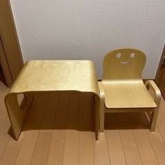 キコリの椅子とテーブルセット