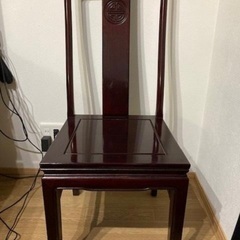 美品 唐木の無垢材（花梨・紫檀）ライディングデスク＆チェア
