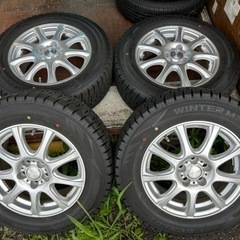 ホイール DUFACT 15インチ PCD100 5穴 タイヤ DUNLOP WINTERMAXX 195