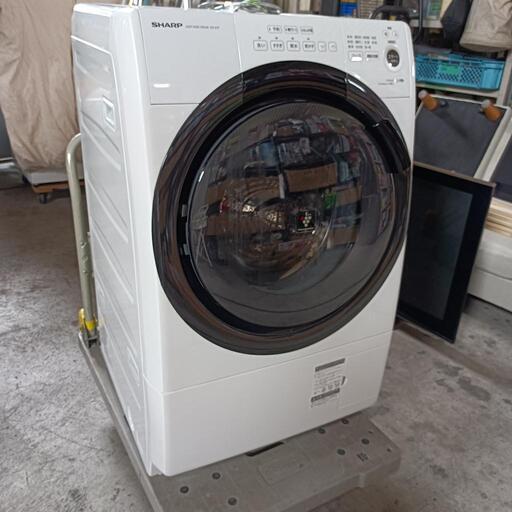 328fk シャープ ドラム式 洗濯乾燥機 ES-S7F-WL ヒーターセンサー乾燥 左開き(ヒンジ左）\n【2021年製】\n\ny053002fk