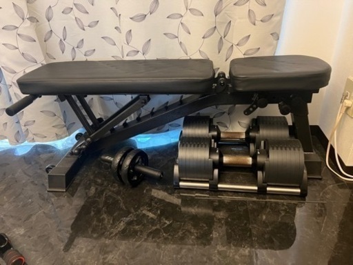 筋トレ フレックスベル 32kg　2kg刻み トレーニングベンチ 角度調整 腹筋ローラー