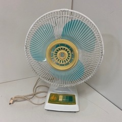 扇風機　12インチ　3段変速　首振り扇風機　水色　動作確認済　★現状品★