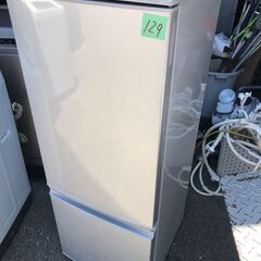 NO 129❗️配送無料 シャープ SHARP 冷蔵庫 （167L・つけかえどっちもドア） 2ドア シルバー系 SJ-D17A-S