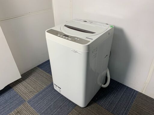 (240530)【30％値下げ】　シャープ　全自動電気洗濯機　4.5kg　ES-GE4BーC　2018年製