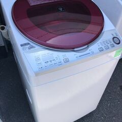 NO 117❗️ 配送設置無料 シャープ SHARP ES-TX840-R [たて型洗濯乾燥機（8.0kg）