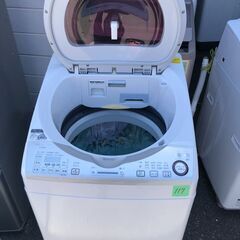 NO 117❗️ 配送設置無料 シャープ SHARP ES-TX840-R [たて型洗濯乾燥機（8.0kg）