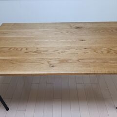 日本産のカスタムダイニングテーブル 4人 オーク天然木無垢