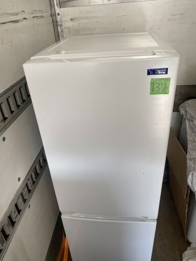 NO 137❗️北九州市内 配送可能　2019年式 YAMADASELECT(ヤマダセレクト） YRZF15G1 2ドア冷蔵庫 (156L・右開き) ホワイト