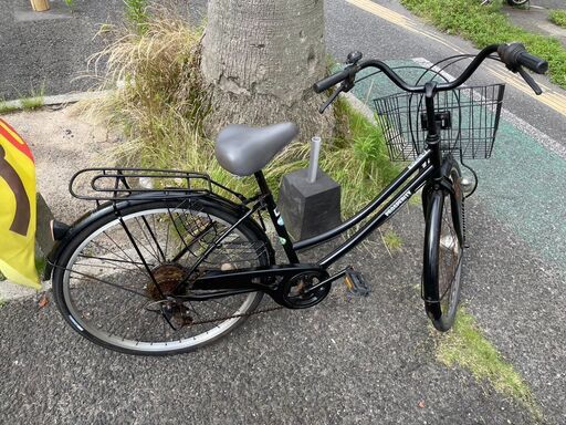 自転車　No.19450　ブラック　26インチ　LEDオートライト付き　【リサイクルショップどりーむ天保山店】