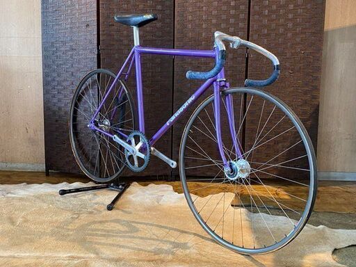 ■PANASONIC パナソニック オーダーフレーム パープル クロモリ ビンテージ ピスト 自転車 札幌発★