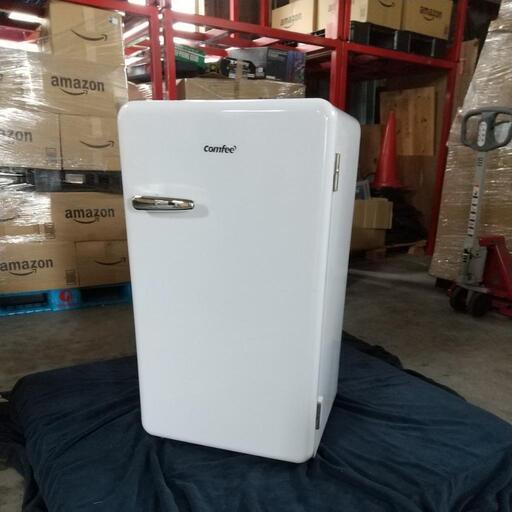 268t COMFEE' 冷蔵庫 93L 1ドア 右開き RCD93WHS(E) レトロデザイン 冷蔵庫 ホワイト 2023年製 y053004t
