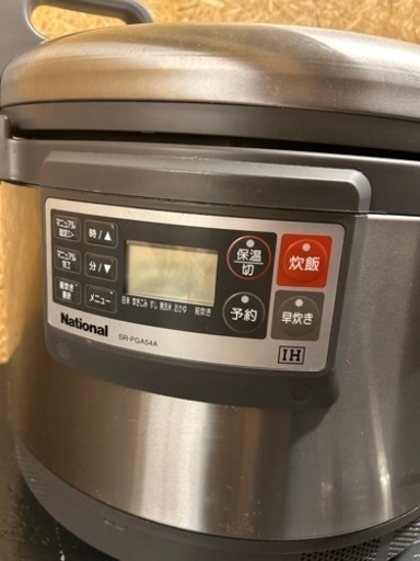 ナショナル 業務用IHジャー炊飯器（3升）電源三相200V SR-PGA54A 炊飯