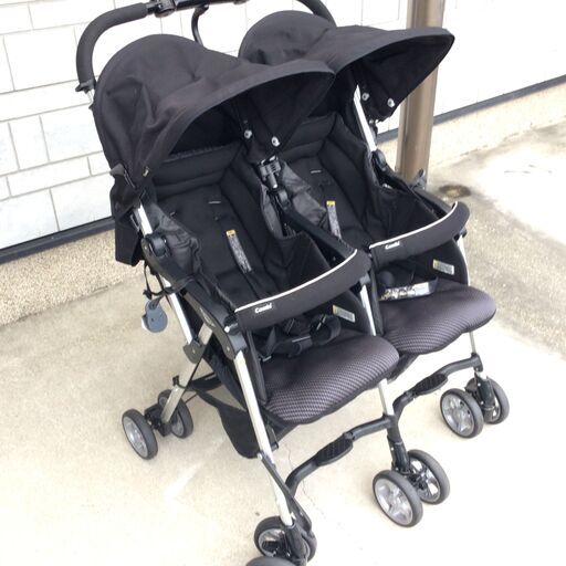 Combi 2人乗りベビーカー ツインスピンGC 双子用 1～36ヶ月 ブラック 美品