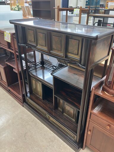 【値下げしました】和風 飾り棚 和室 茶棚 No.1115● ※現金、クレジット、スマホ決済対応※