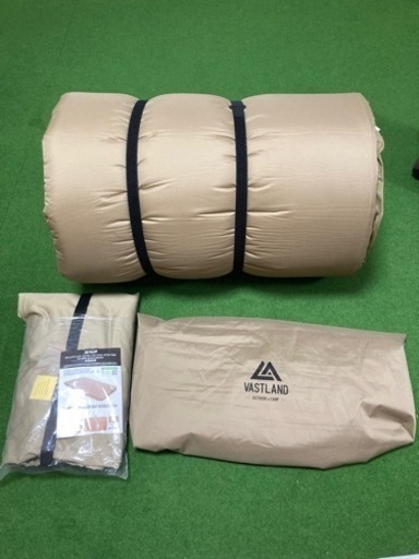 ほぼ新品！VASTLAND インフレーターマット ダブル　10cm　　アウトドアキャンプマットレス