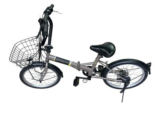 折りたたみ自転車　カゴ付き　6段変速