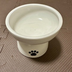 「美品 」猫用 エサ皿 (陶器製)