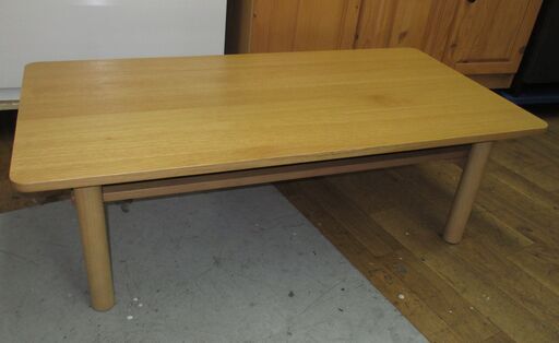 R469 MUJI 無印良品 木製ローテーブル・オーク材 幅110cm Used・美品