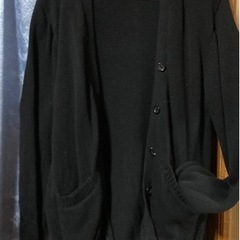 ニット　カーディガン　黒　服/ファッション スーツ レディース