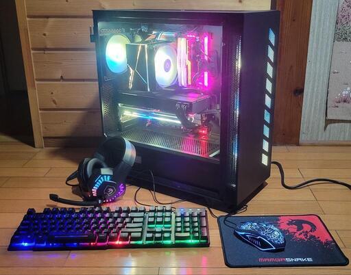 ゲーミングPC！ゲーミングマウス＆キーボード＆ヘッドセット＆マウスパッドセット！超大容量2TB NVMe SSD＋4TB HDD！