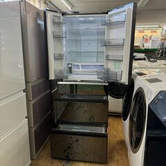 地域限定送料無料 美品【 Panasonic 】パナソニック 500L 6ガラスドア