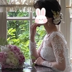 グリーンイエロー系髪飾り ヘッドドレス 結婚式 前撮り 成人式 卒業式