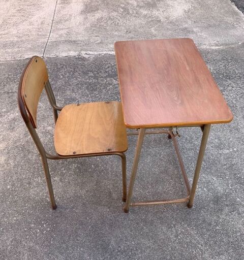 昭和の学校机＆椅子