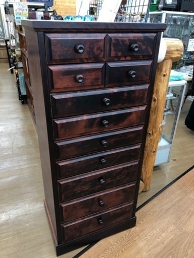 【店頭受け渡し】（235）民芸調整理タンス　中古品