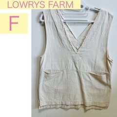 LOWRYS FARM フリンジベスト ノースリーブ F フリー...