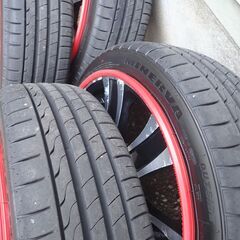 【お取引終了！】★軽乗用車用中古16インチアルミホイール&タイヤ4本セット！・リムガードプロテクター付！