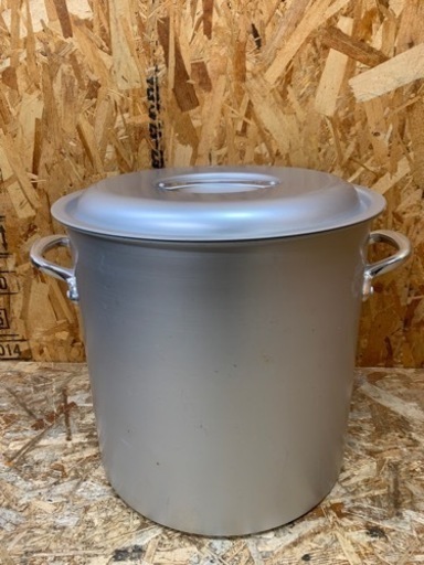 C(6348) 寸胴鍋 容量35L 36cm アルミ製 取っ手付き フタ付き マイスター HOKUA MYSTAR 業務用 飲食店 厨房用品 店舗用