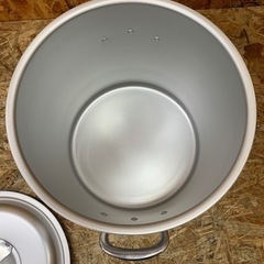 C(6348) 寸胴鍋 容量35L 36cm アルミ製 取っ手付き フタ付き マイ 